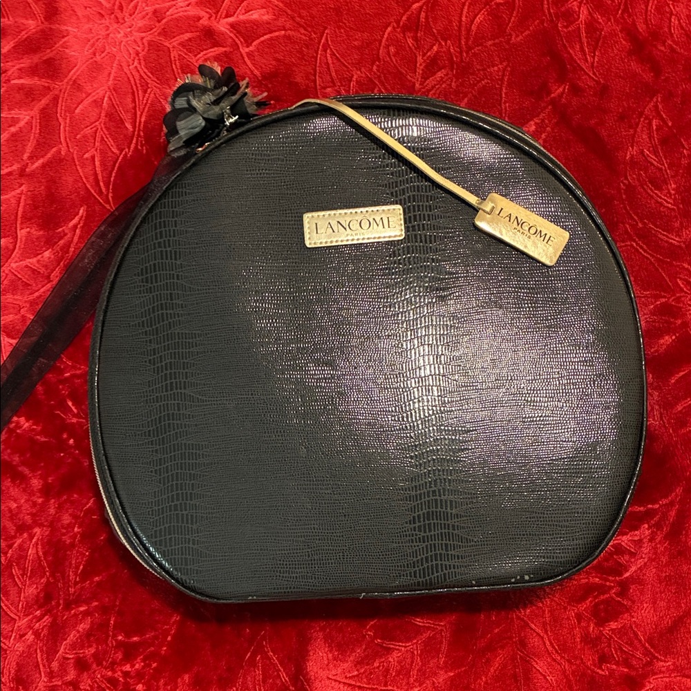 Lancôme Paris Black Round Cosmetic Bag
